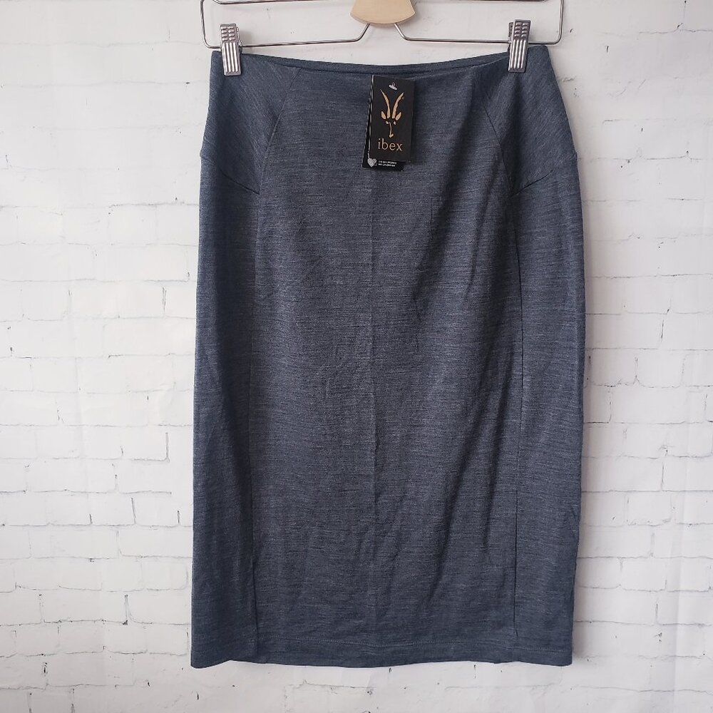 NWT IBEX Ava Midi Pencil Skirt 100% Merino Wool - SMALL